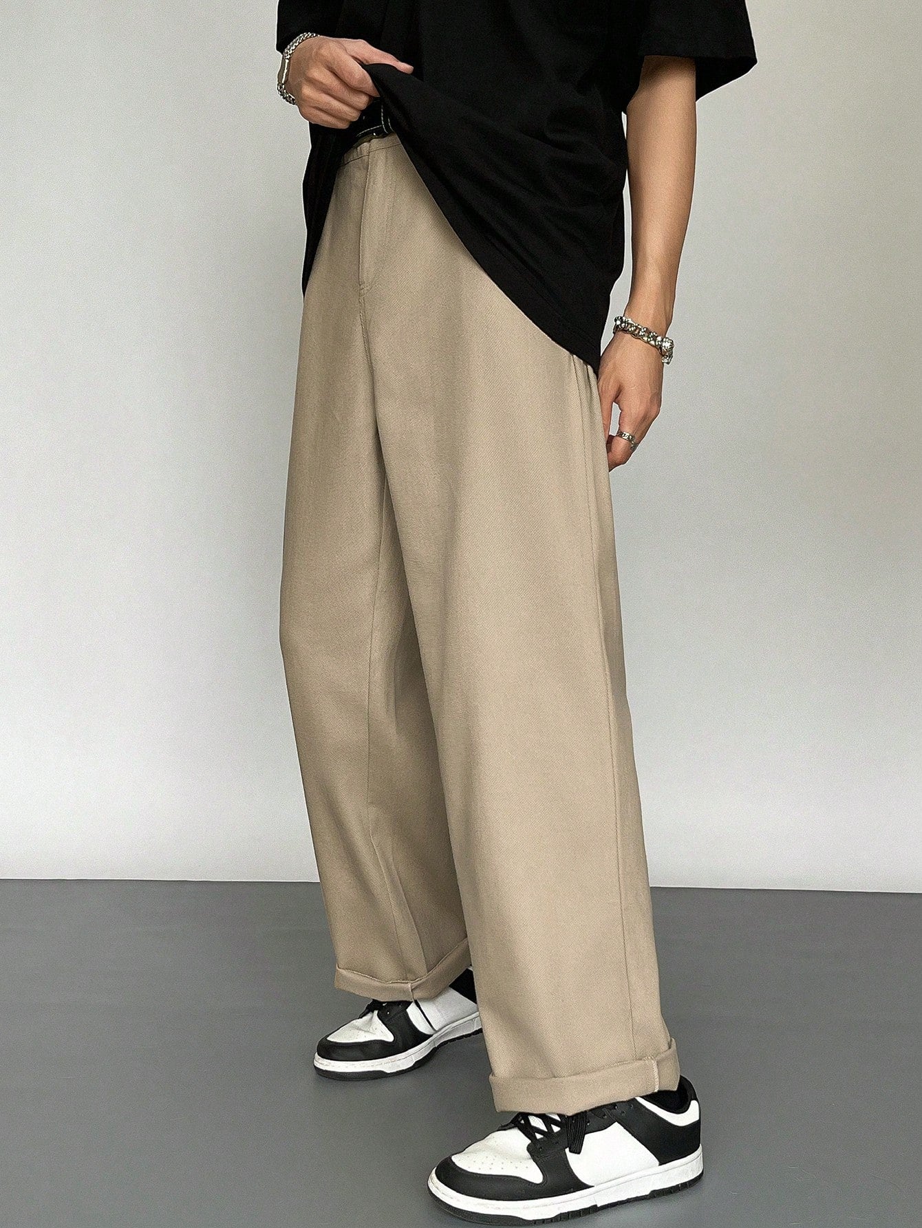 Men Casual Solid Colored Straight Pants For Four Seasons