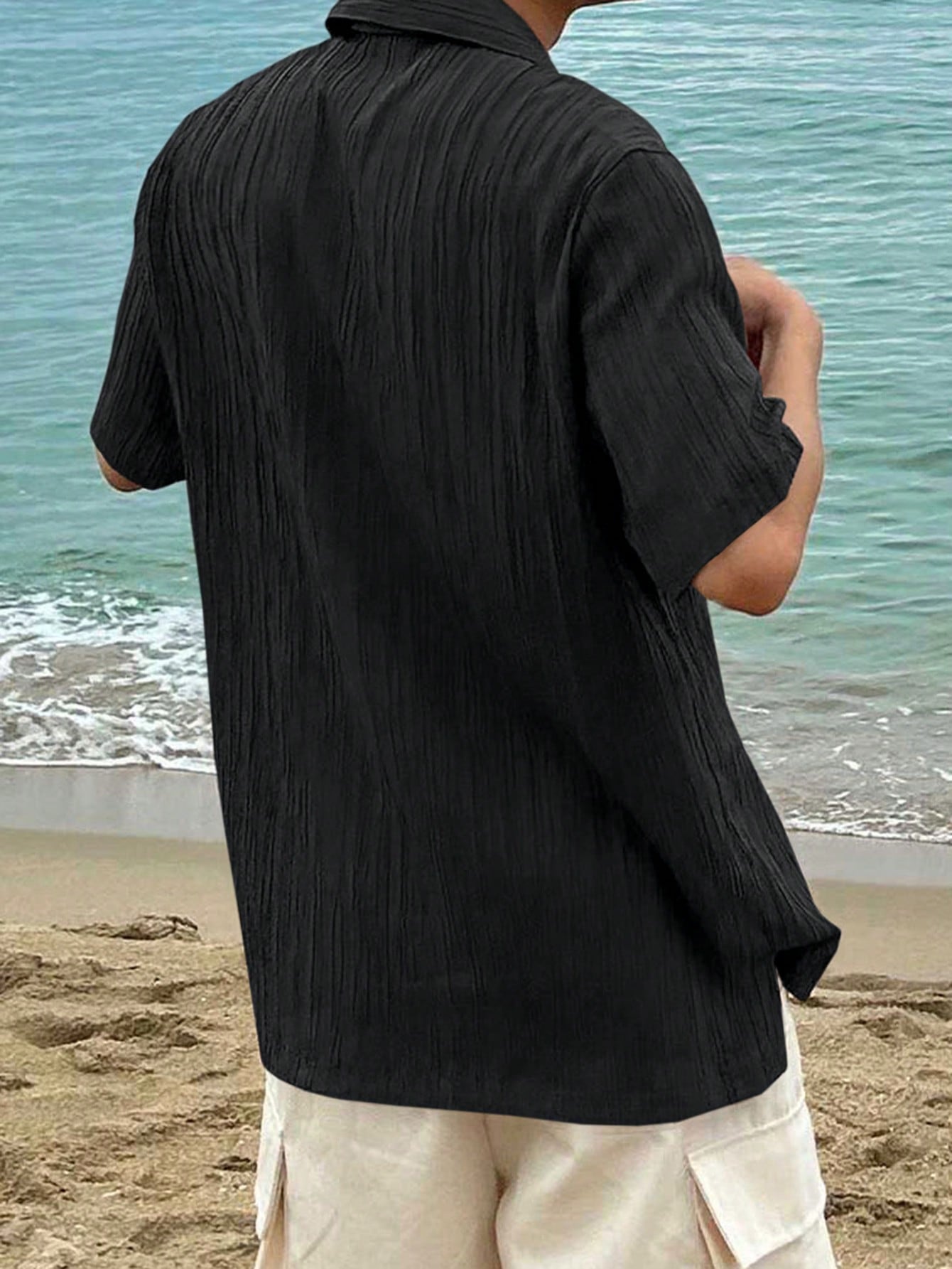 Men's Summer Solid Short Sleeve Casual Shirt