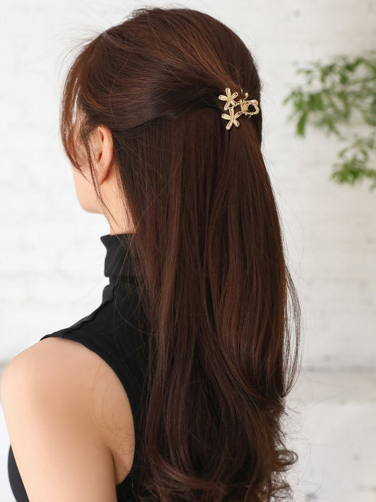 Flower Decor Hair Claw Elegant Perfect Gift For Friends For Daily Use