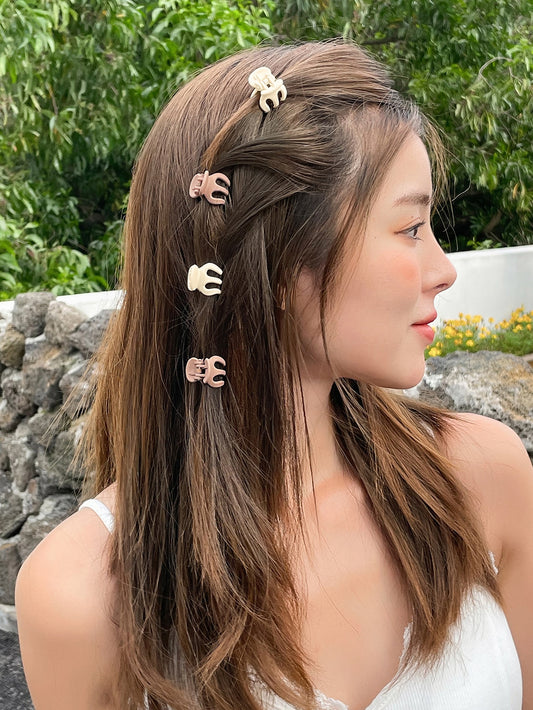 10pcs Two Tone Small Hair Claw