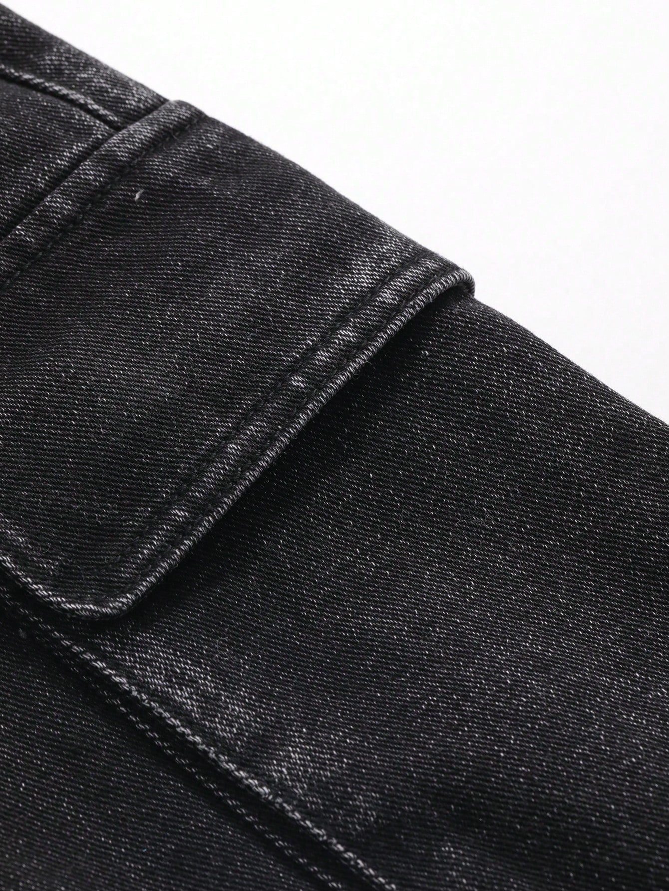 Women's Workwear Style Denim Pants With Pockets