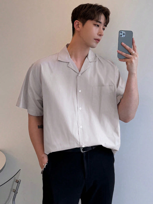 Men's Summer Solid Color Casual Shirt