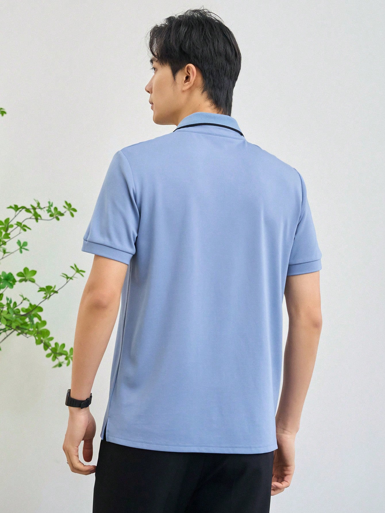 Men's Summer Polo Shirt With Letter Embroidery