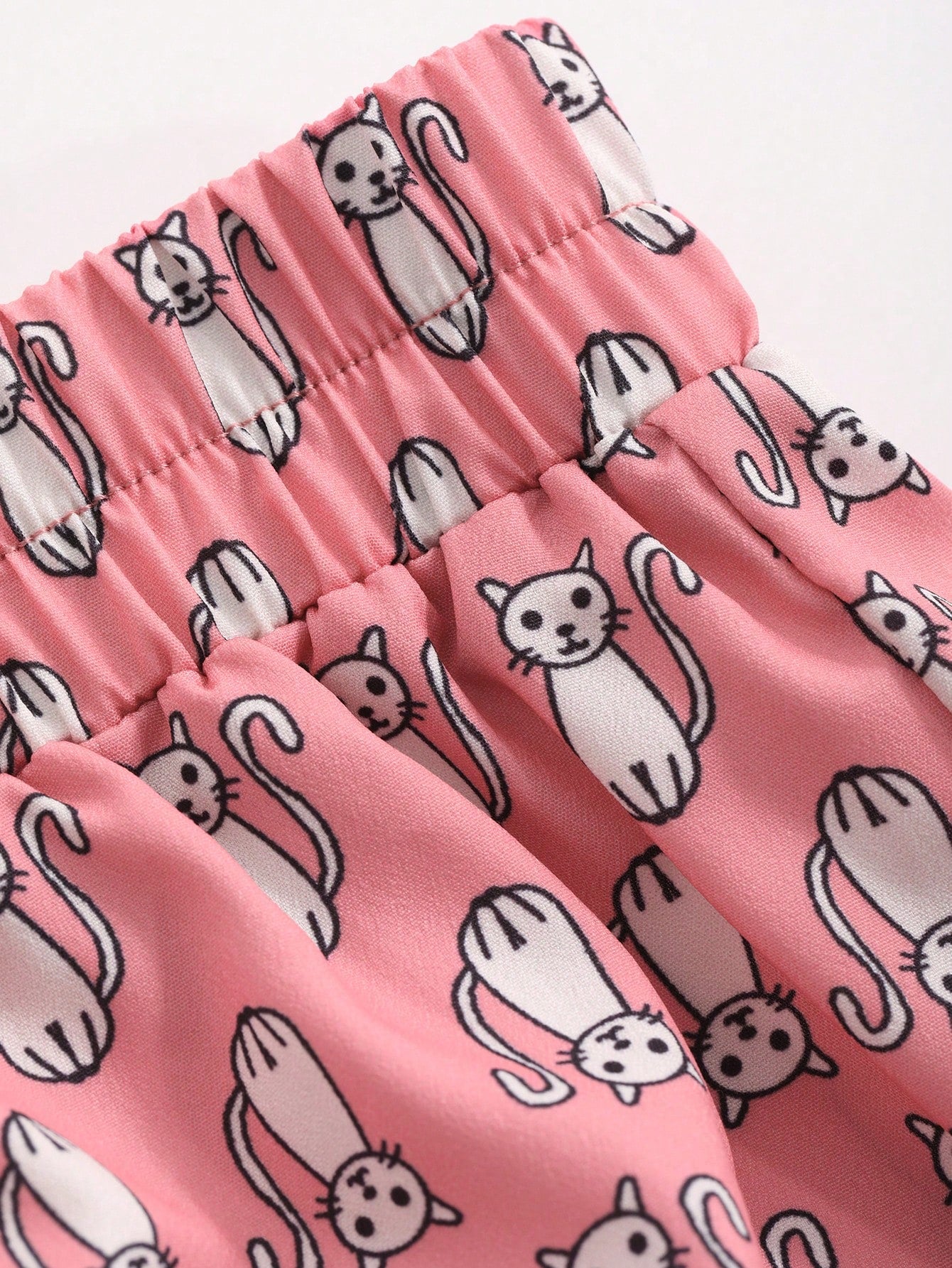 Cute Cat Print Loose Sleepwear Bottom