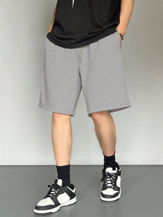 Men'S Solid Color Loose Fit Shorts For Summer Sweat Shorts