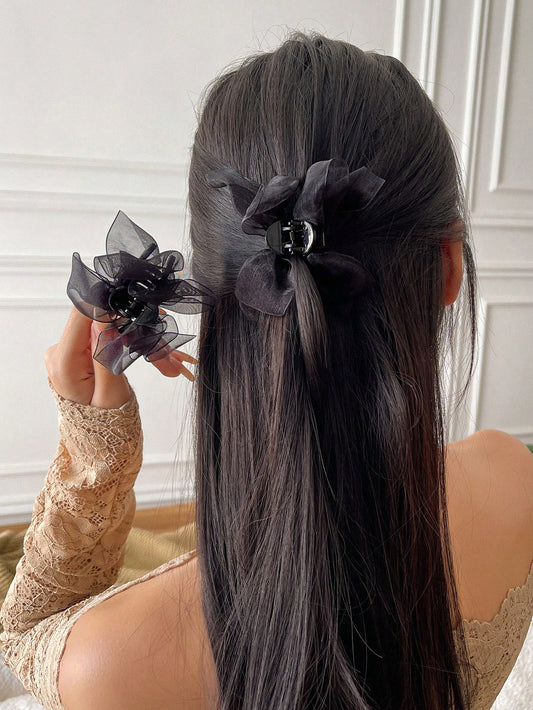 Women's Fashionable Bow Hair Claw, Suitable For Daily Wear
