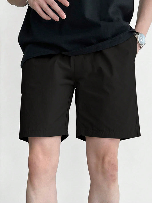 Men's Solid Color Casual Shorts For Summer