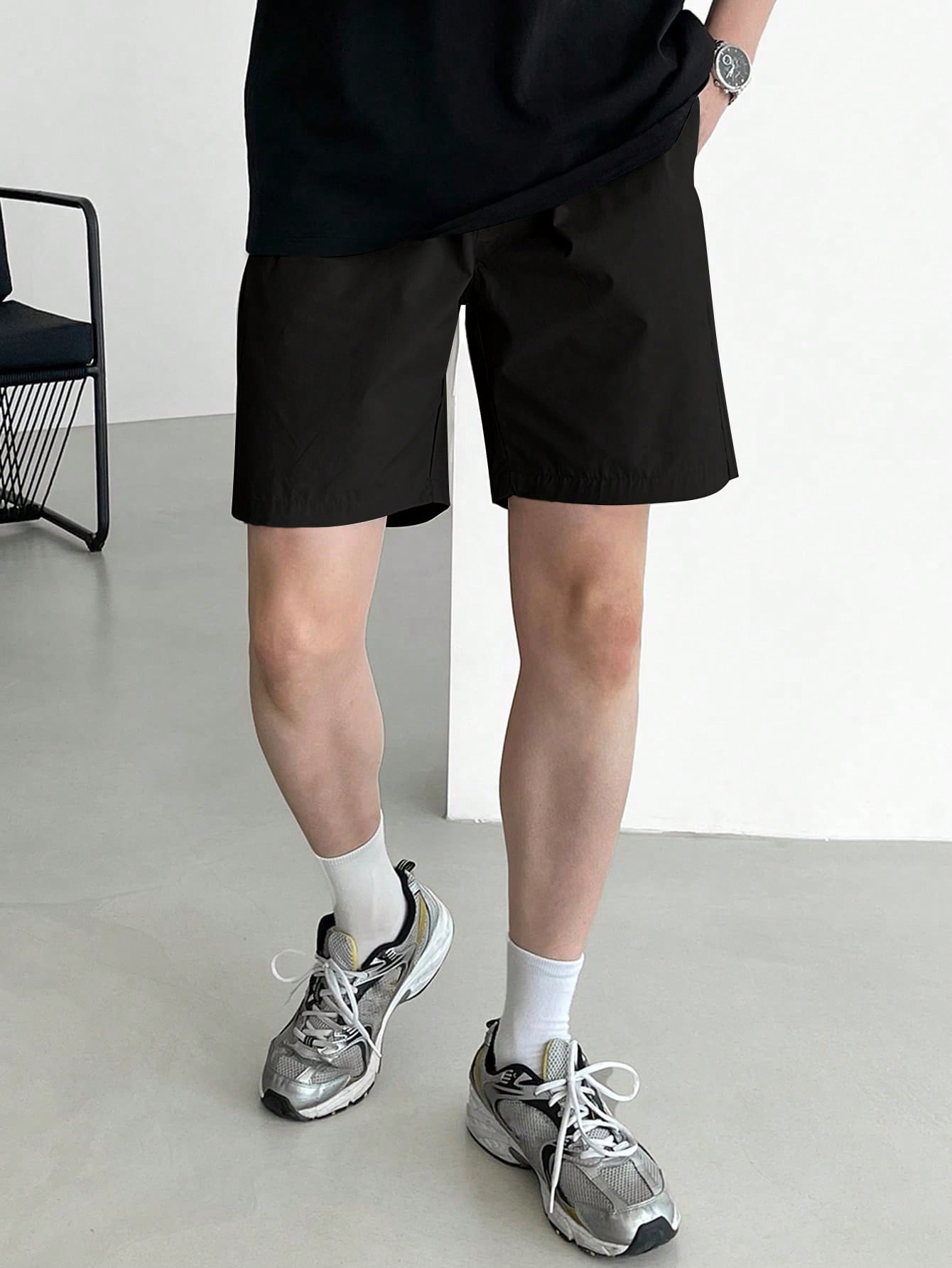 Men's Solid Color Casual Shorts For Summer