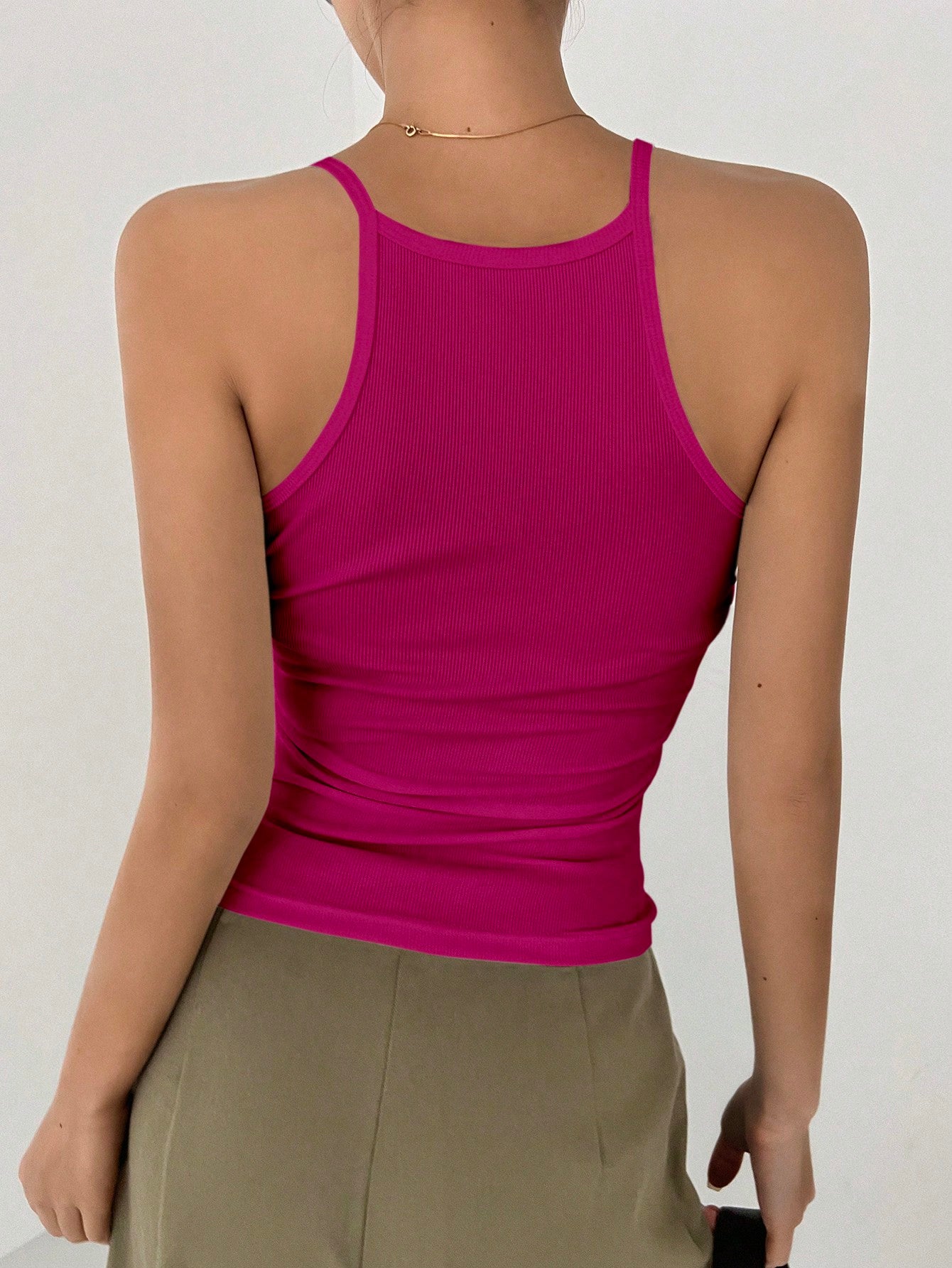 Women's Summer Solid Color Slim Fit Camisole Top