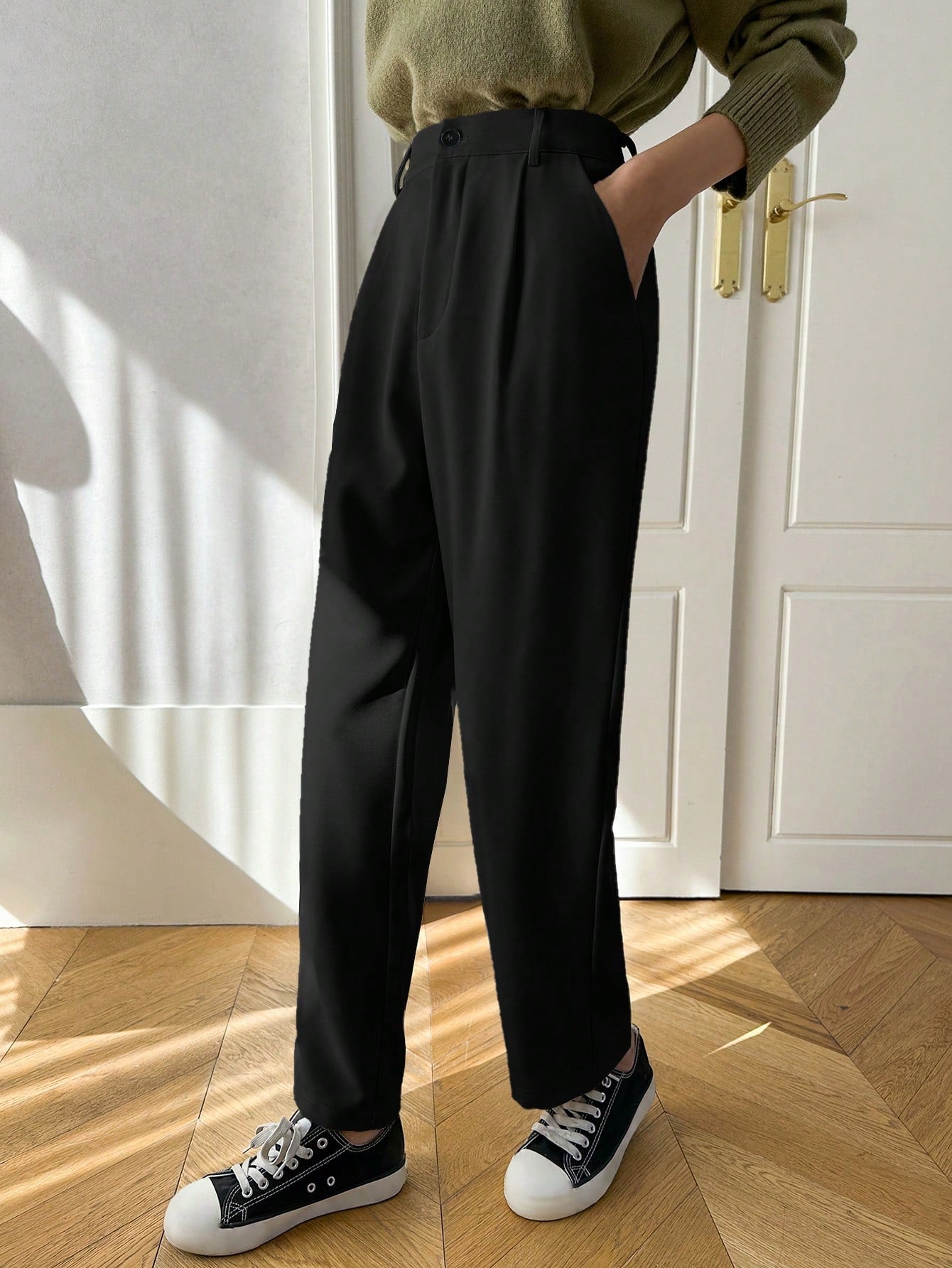 Women's Solid Color Simple Daily Suit Pants