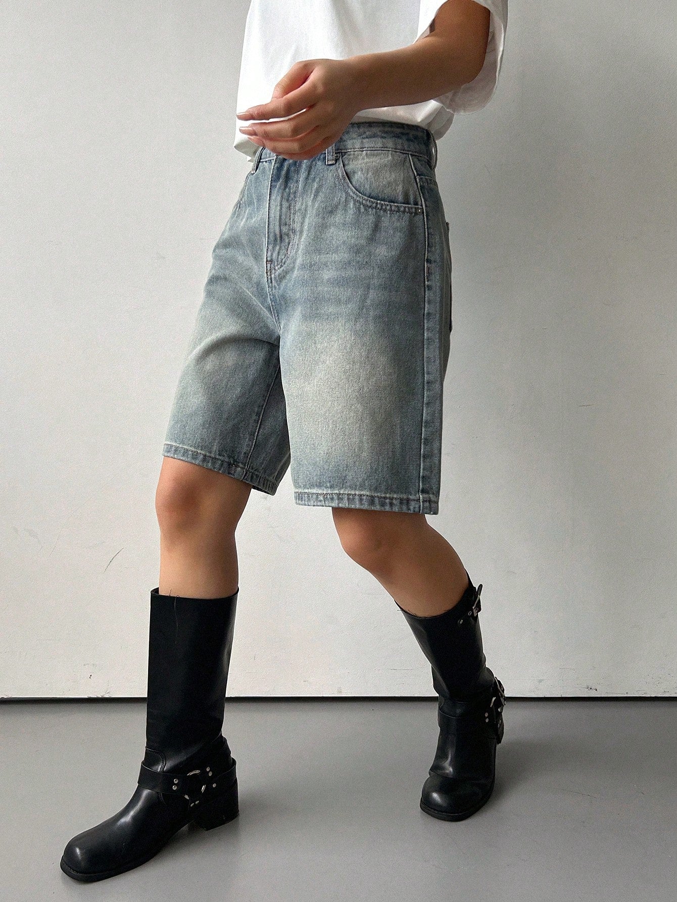 Summer Loose Denim Shorts For Daily Wear
