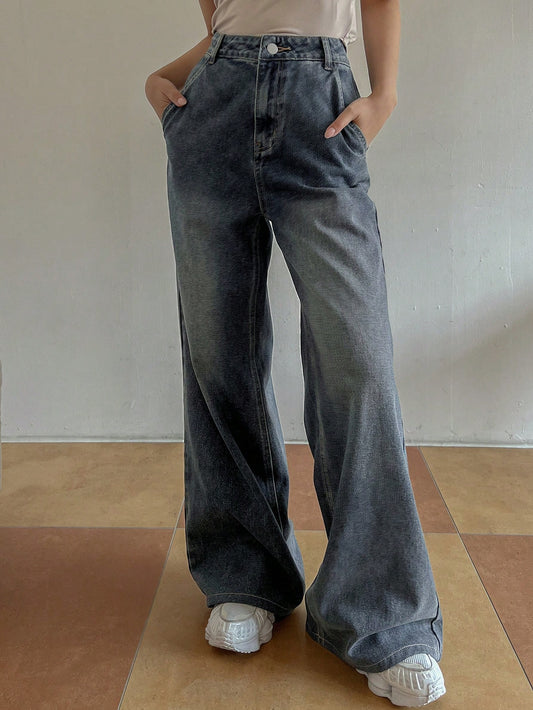 Vintage Loose Wide Leg Denim Jeans