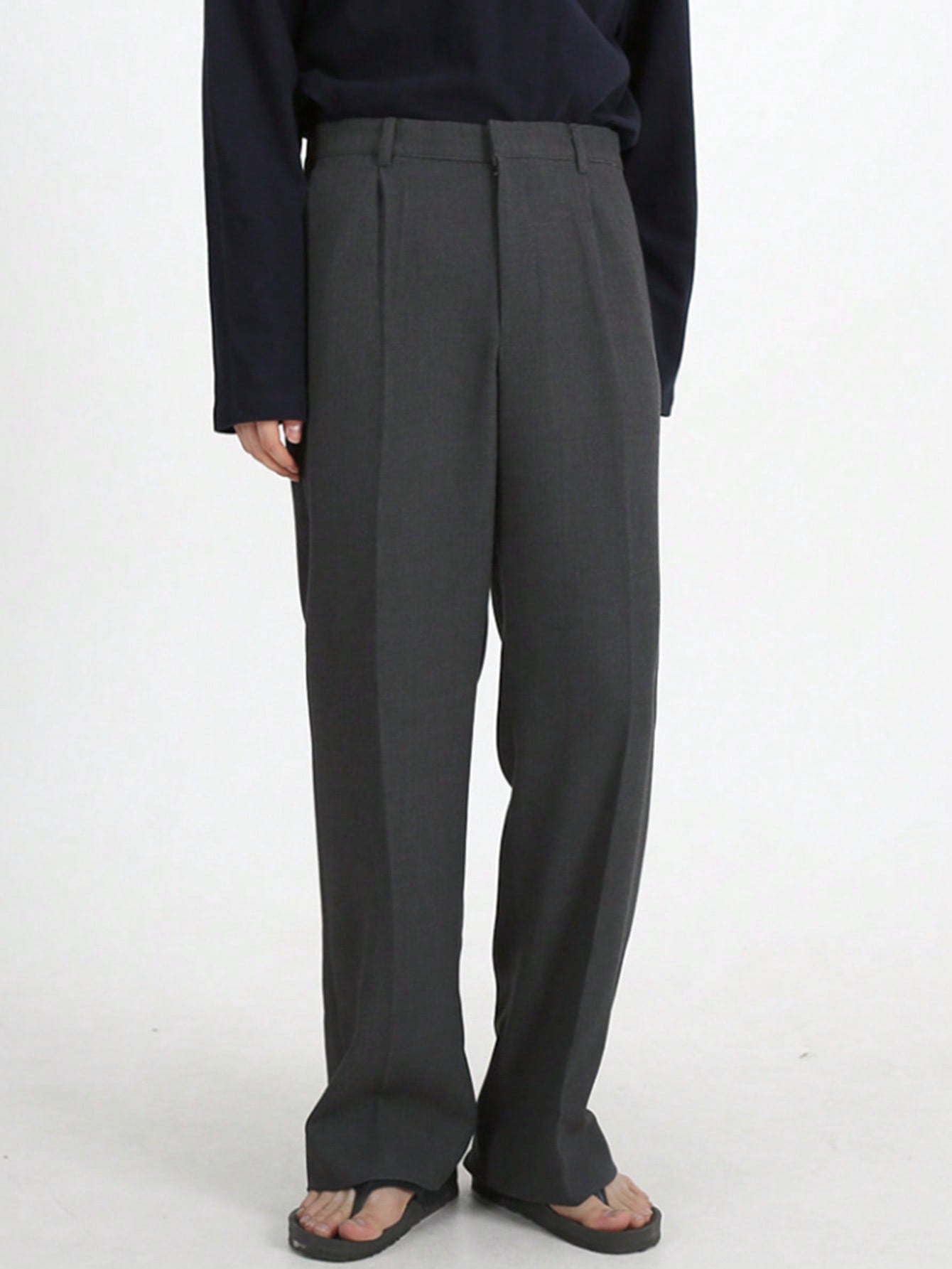 Men\ Solid Color Four-Season Suit Pants