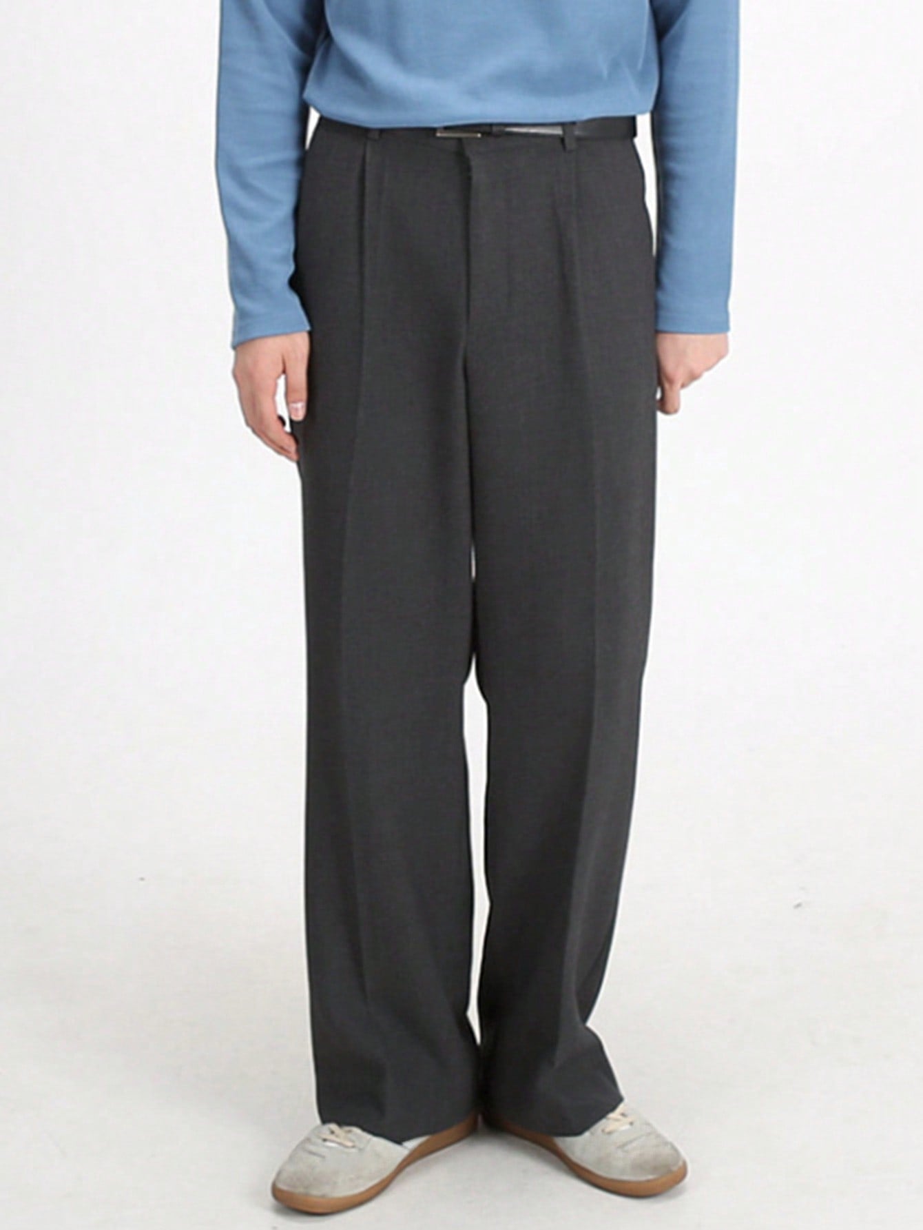 Men\ Solid Color Four-Season Suit Pants