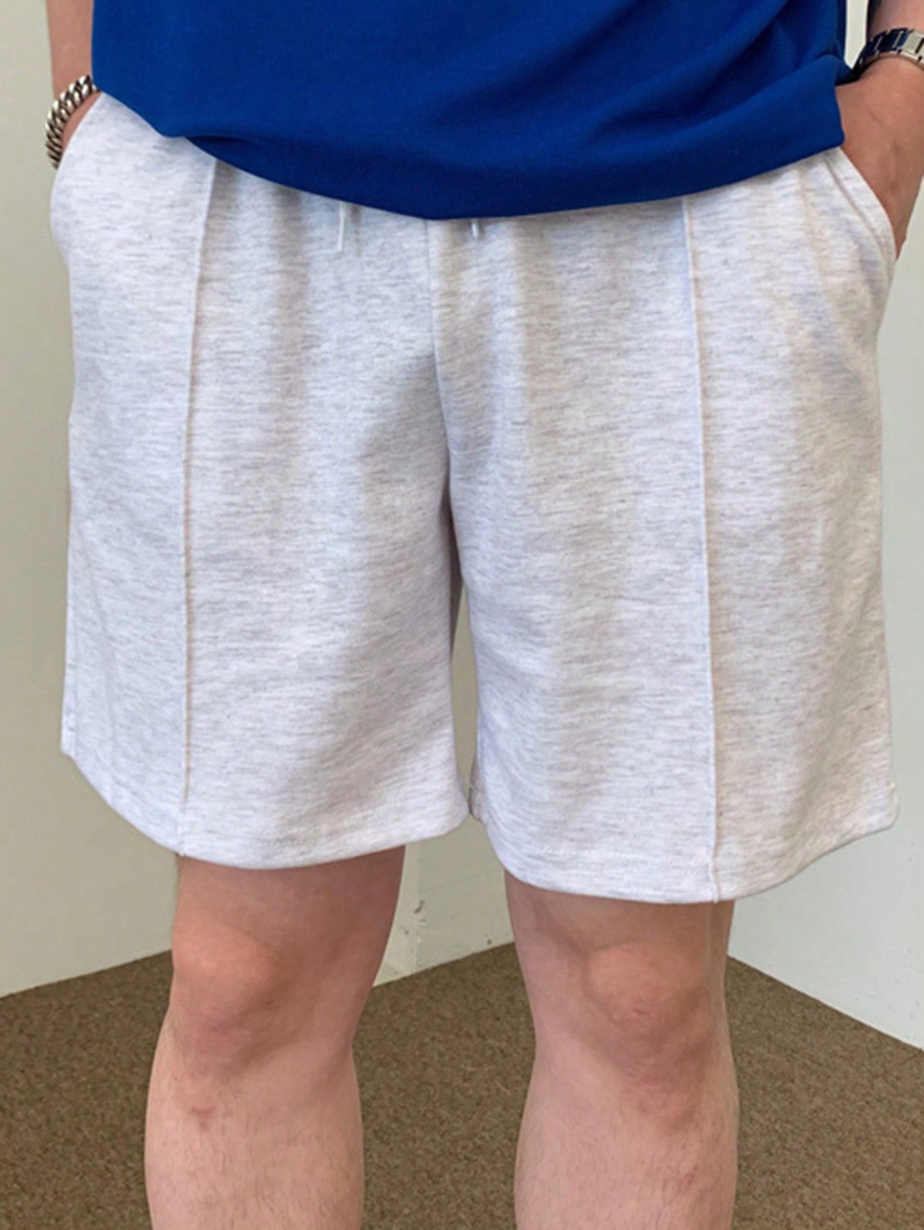 Men Summer Solid Color Simple Casual Shorts