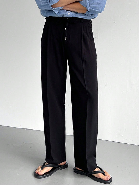 Men\ Solid Color Four Seasons Suit Pants