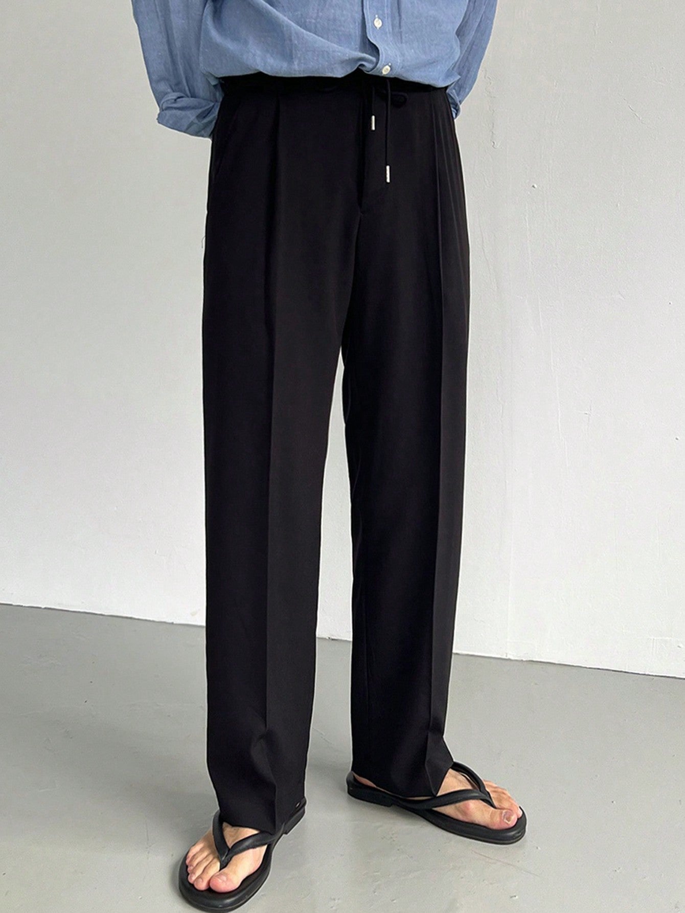 Men Solid Color Four Seasons Suit Pants,  Summer Business Daily