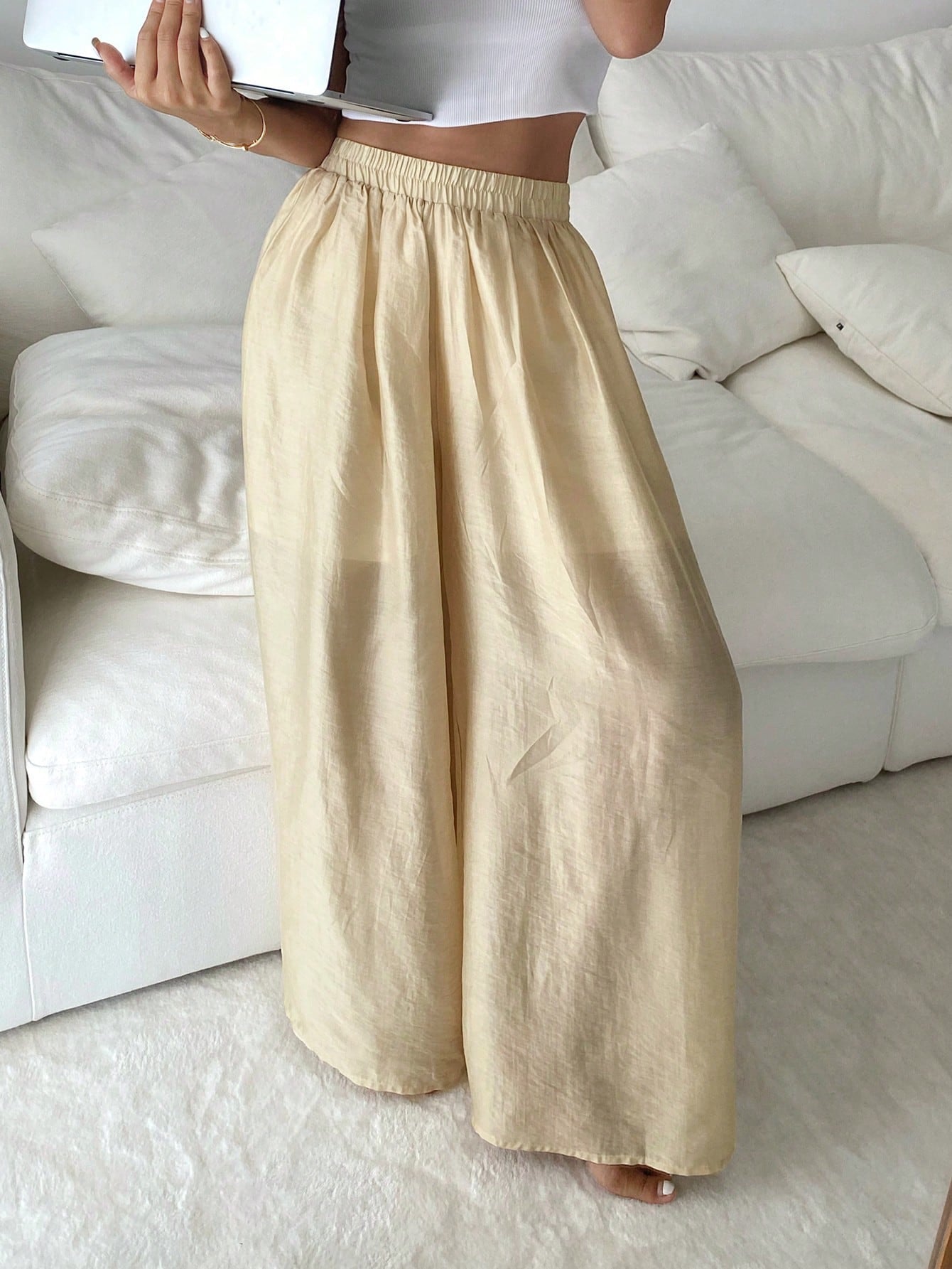 Spring/Summer Casual Loose Pantskirt Home Clothing