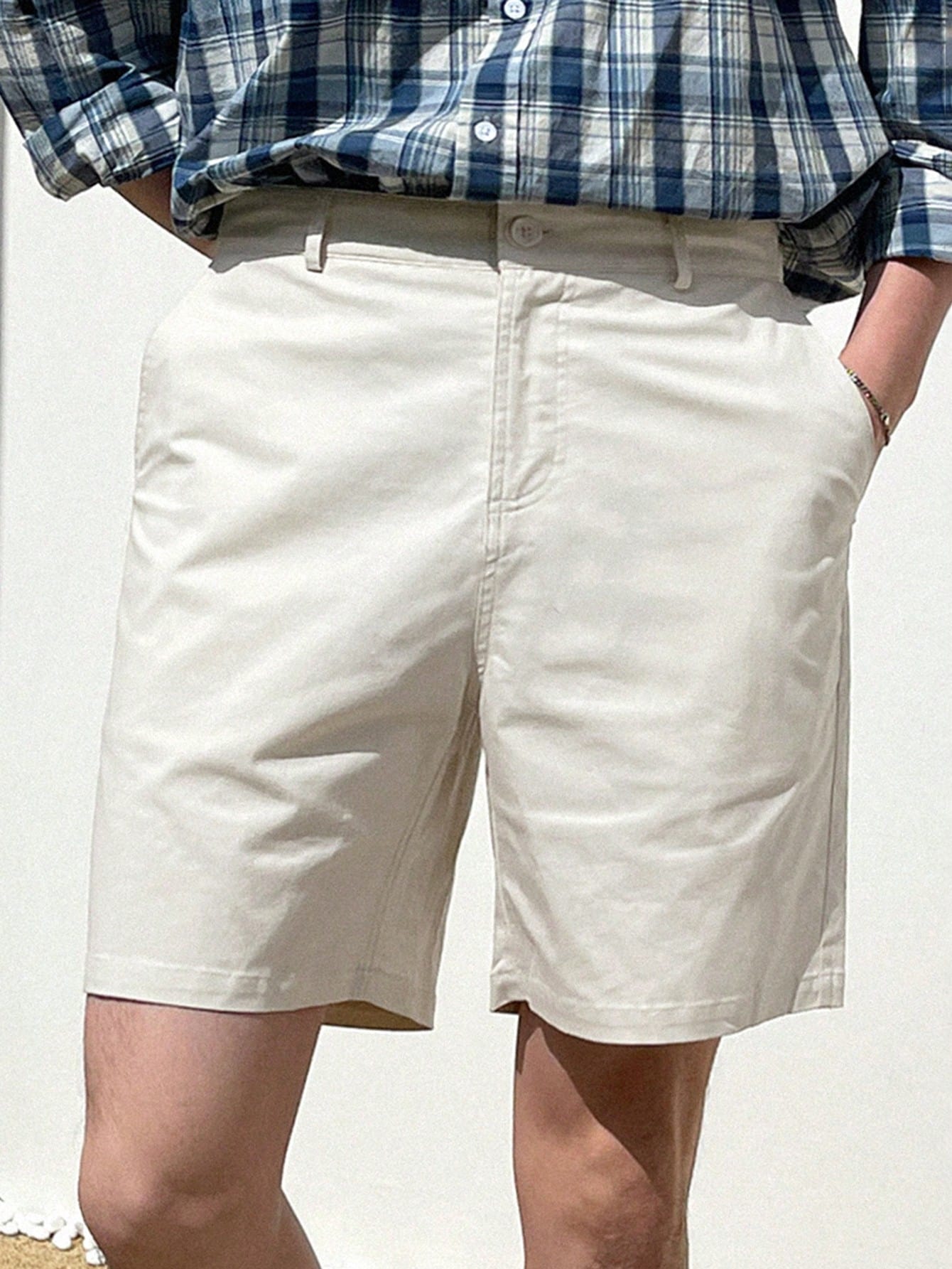 Men Summer Solid Color Casual Daily Match Spring And Summer Shorts