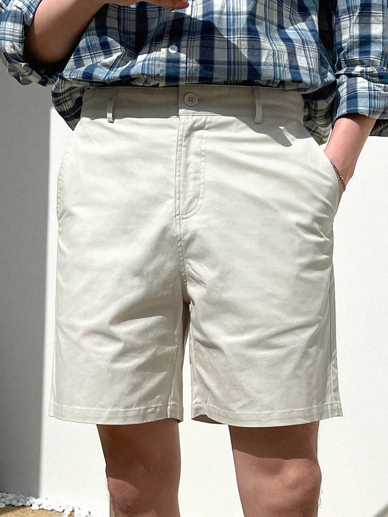 Men Summer Solid Color Casual Daily Match Spring And Summer Shorts