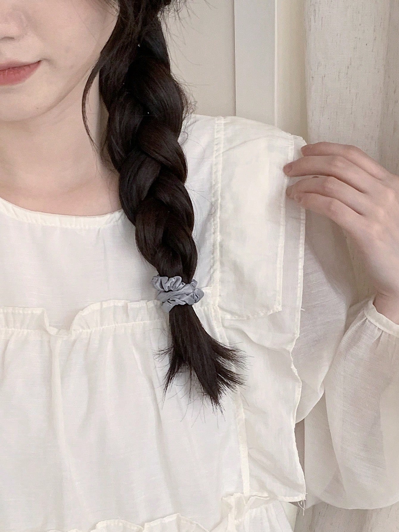 Wood Ear-Edged Large Intestine Hair Ties Is Suitable For Daily Use, Simple And Convenient