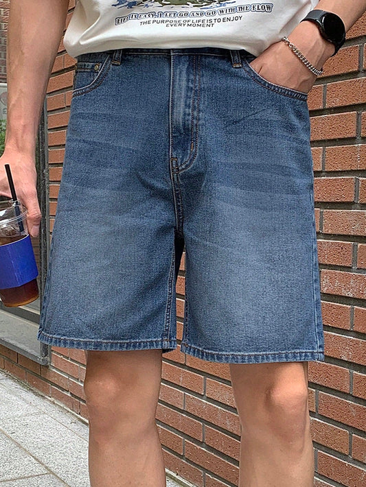 Men's Summer Casual Straight Leg Denim Shorts