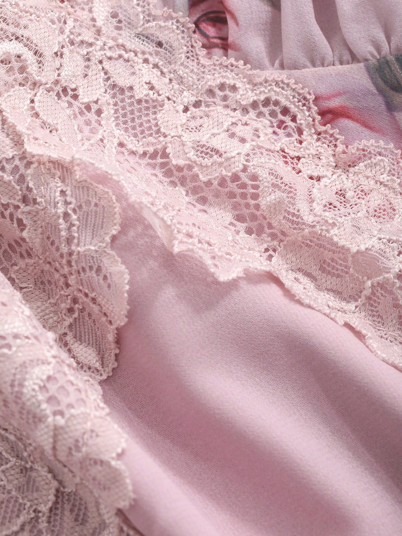Summer Lace Patchwork Floral Printed Cami Slip Dress