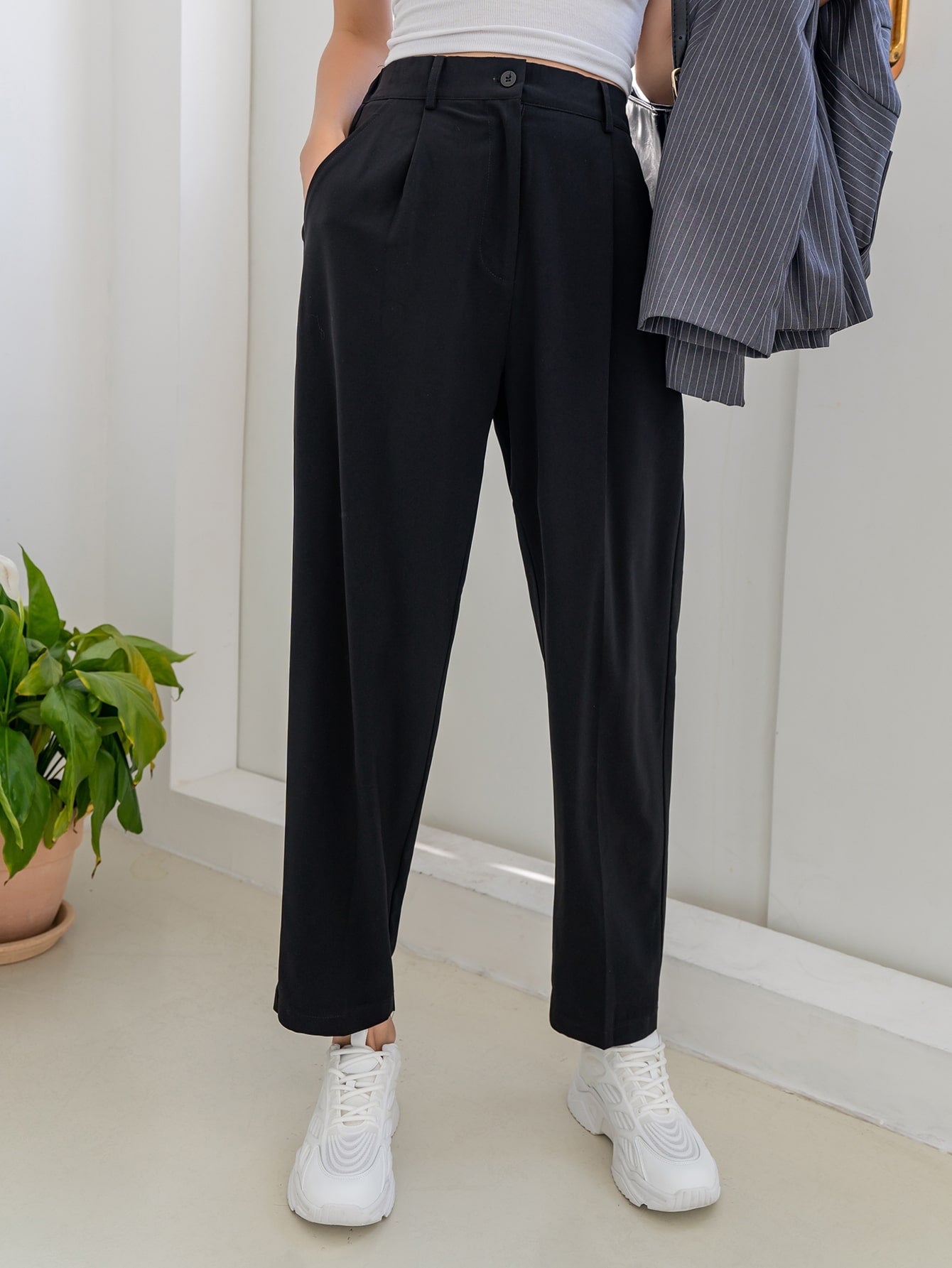 Slant Pocket Tailored Pants – DAZY