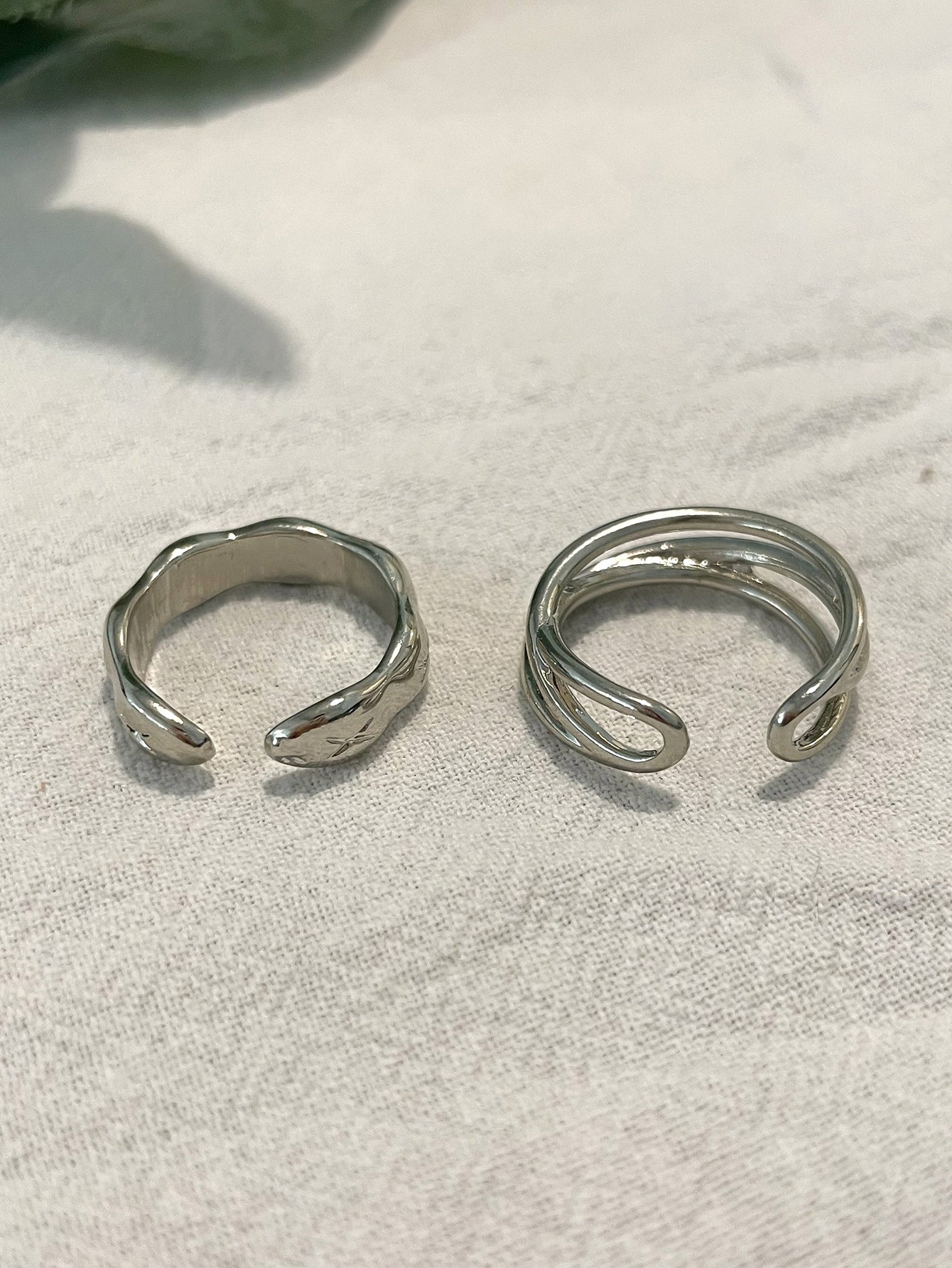 2pcs Minimalist Cuff Ring