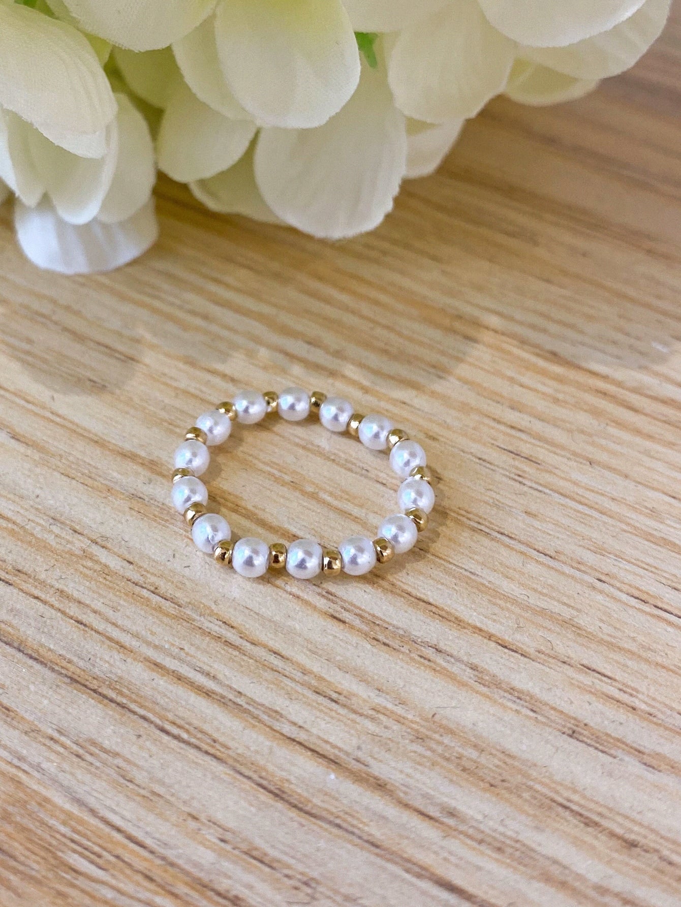 Faux Pearl Decor Ring