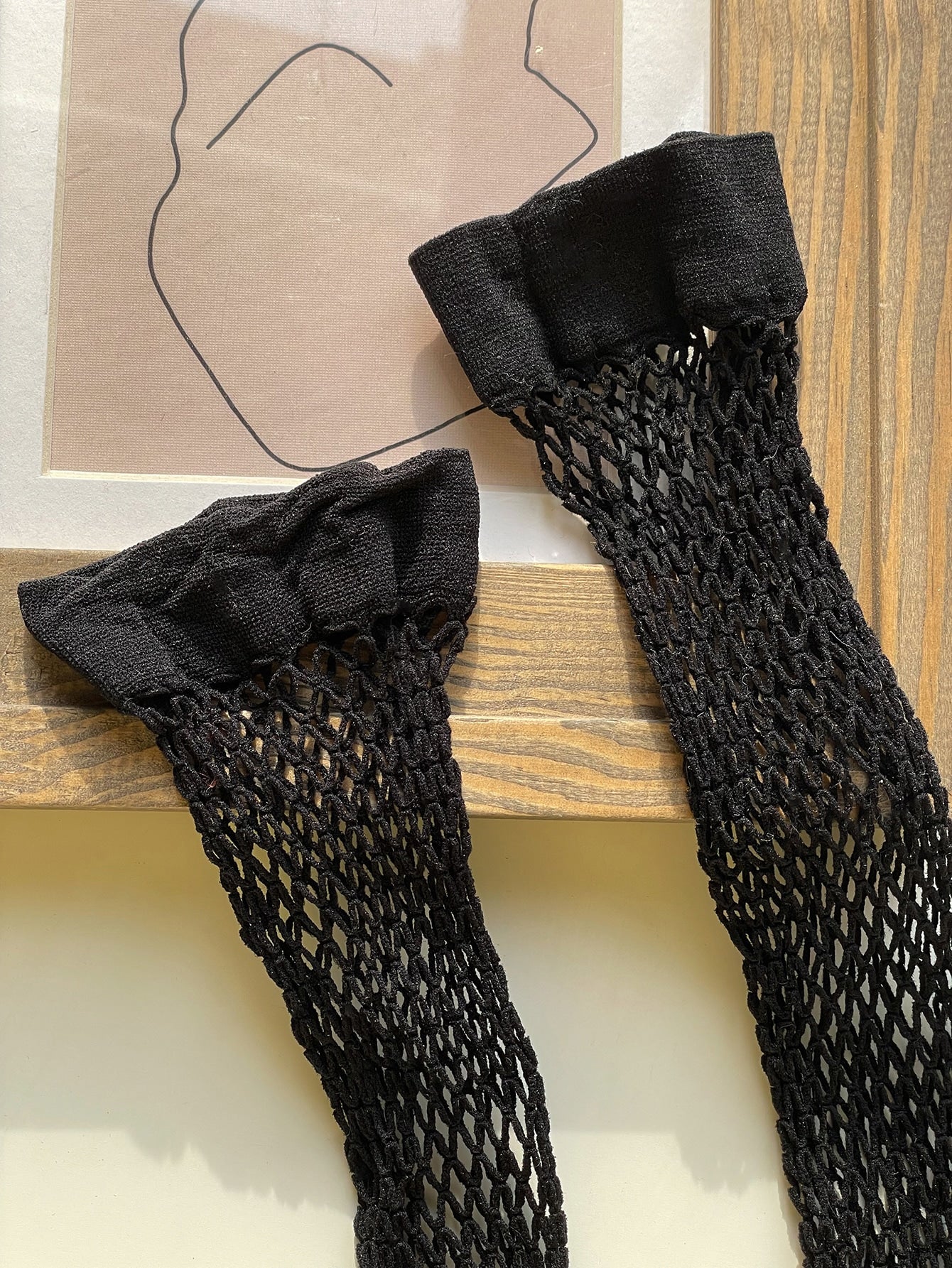 Hollow Out Fishnet Crew Socks