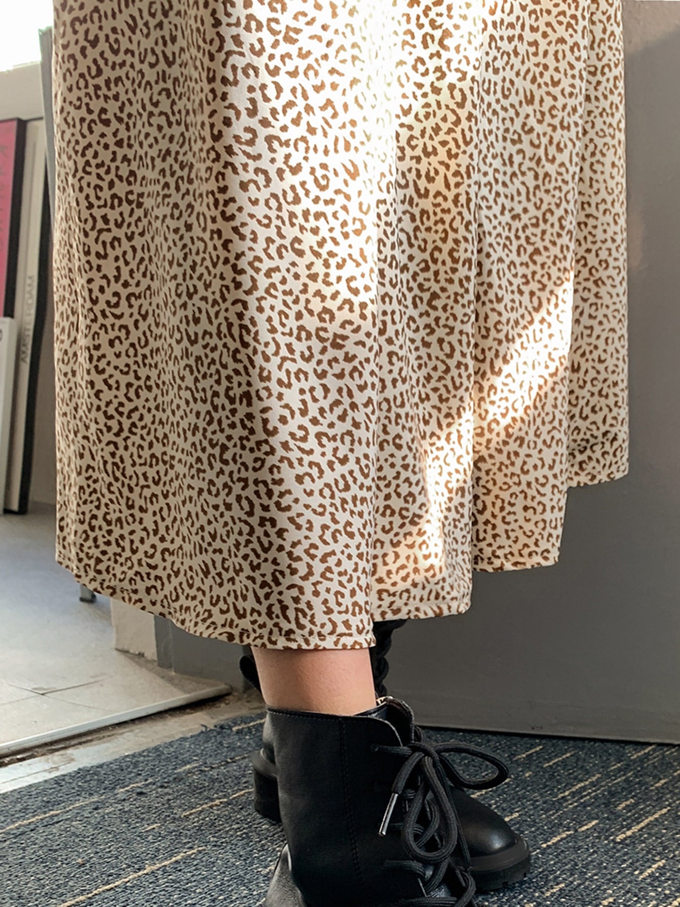 Leopard Print High Waist Skirt