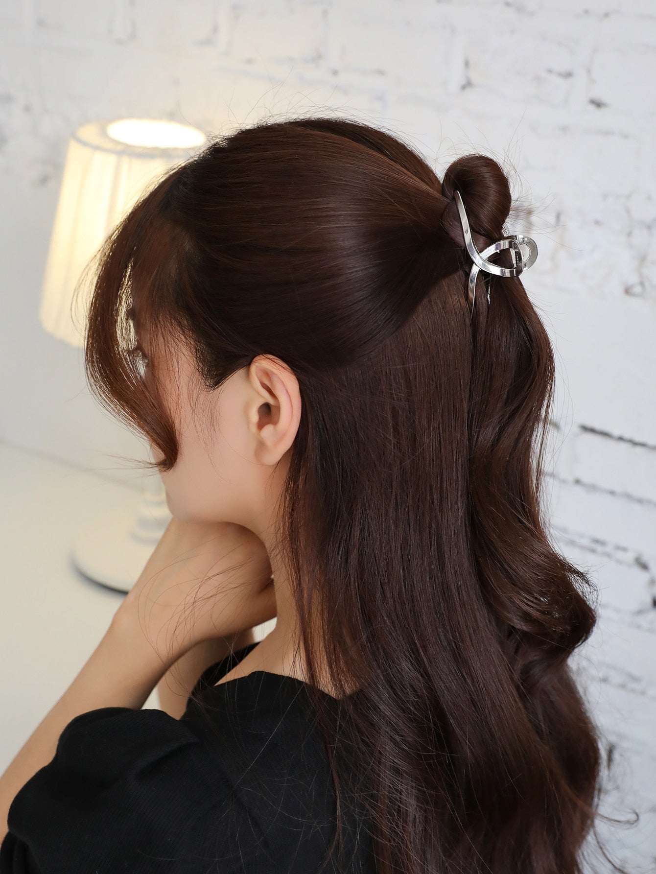 Solid Hair Claw For Daily Use For Girls Hairstyles Casual