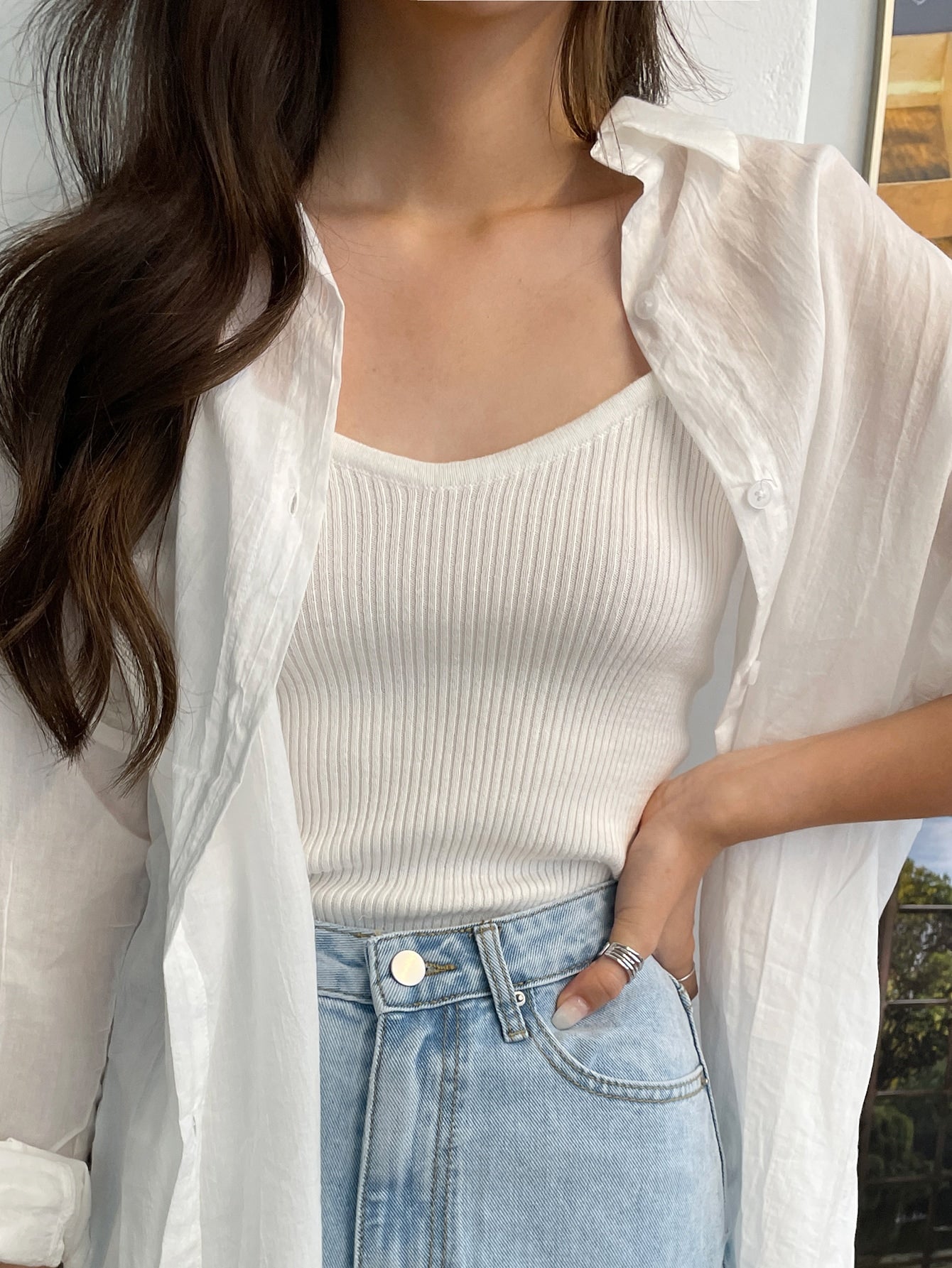 Solid Cami Knit Top