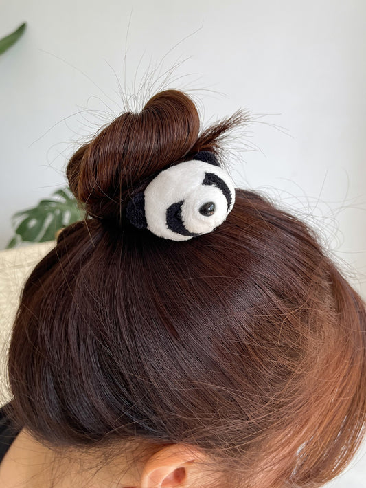 Fluffy Panda Decor Hair Tie Cute
