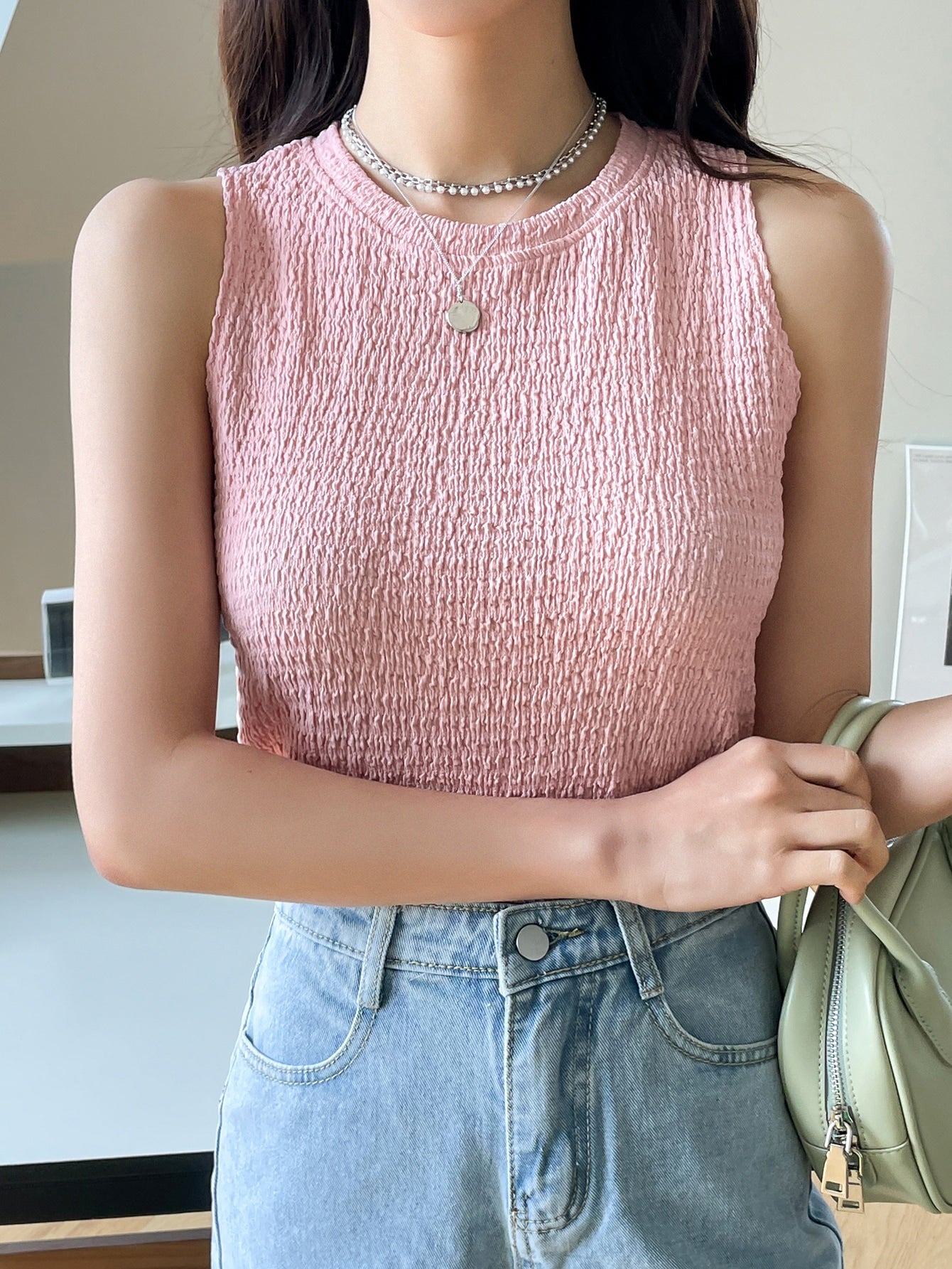 Solid Textured Tank Top
