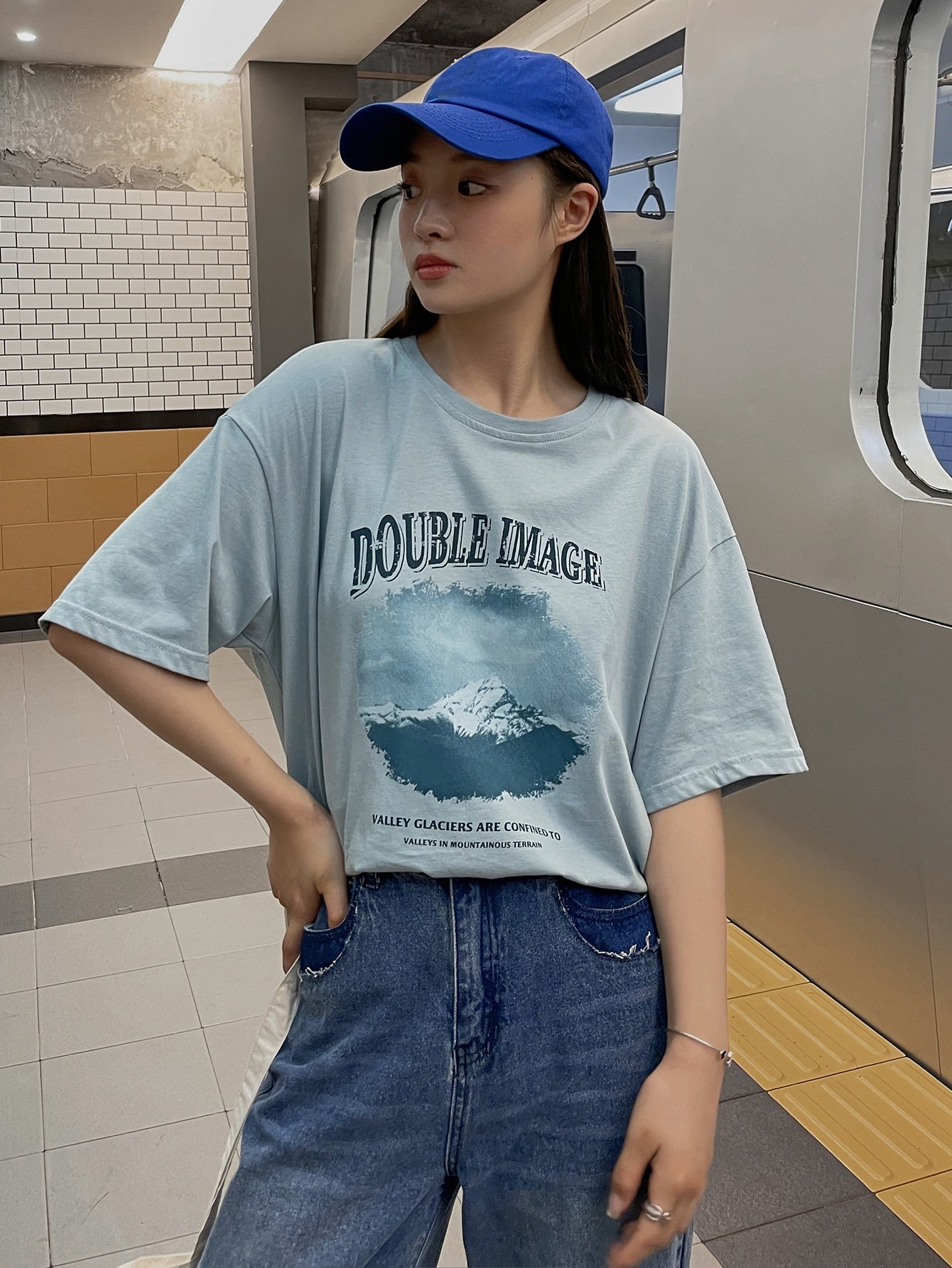 Letter Graphic Oversized Tee