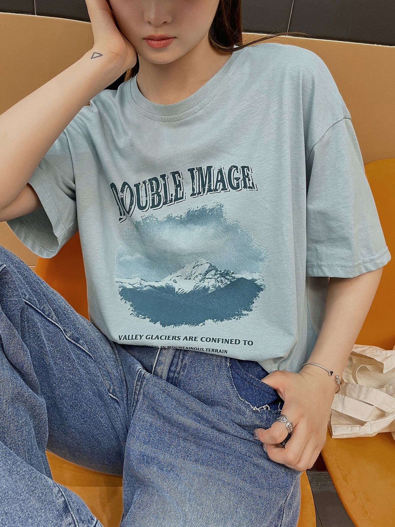 Letter Graphic Oversized Tee