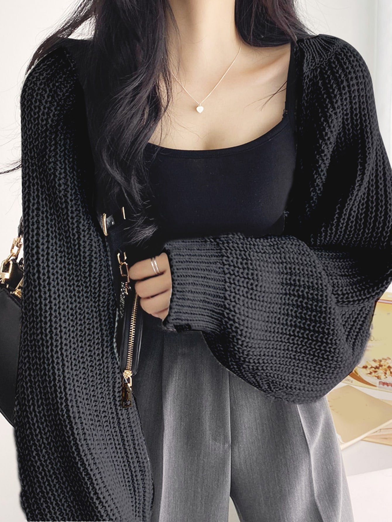Batwing Sleeve Ribbed Knit Duster Cardigan – DAZY