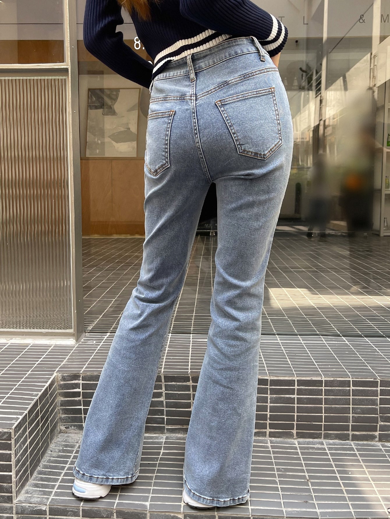 High Waist Split Hem Flare Leg Jeans – DAZY