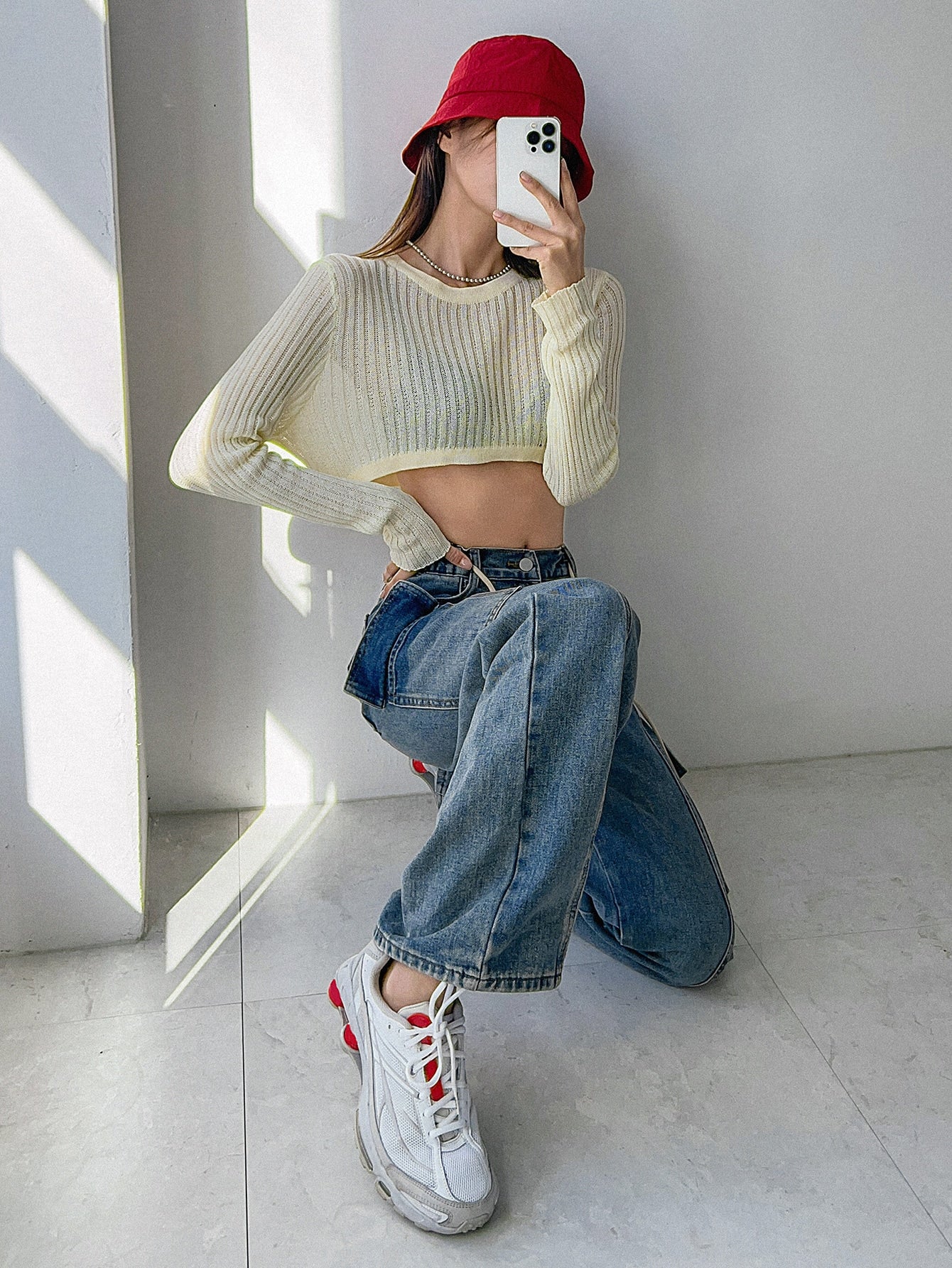Ribbed Knit Crop Sweater