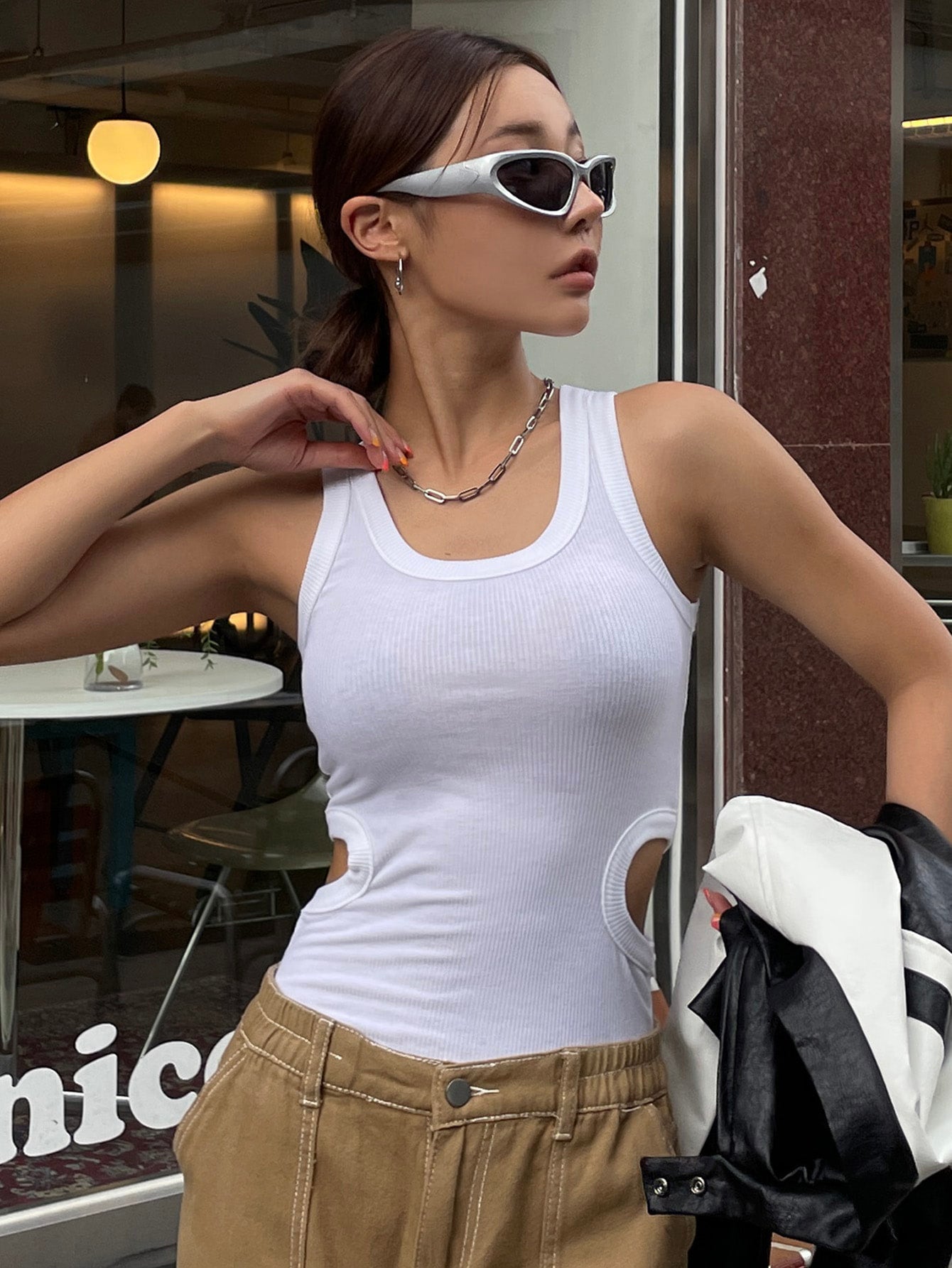 Cut Out Side Tank Top