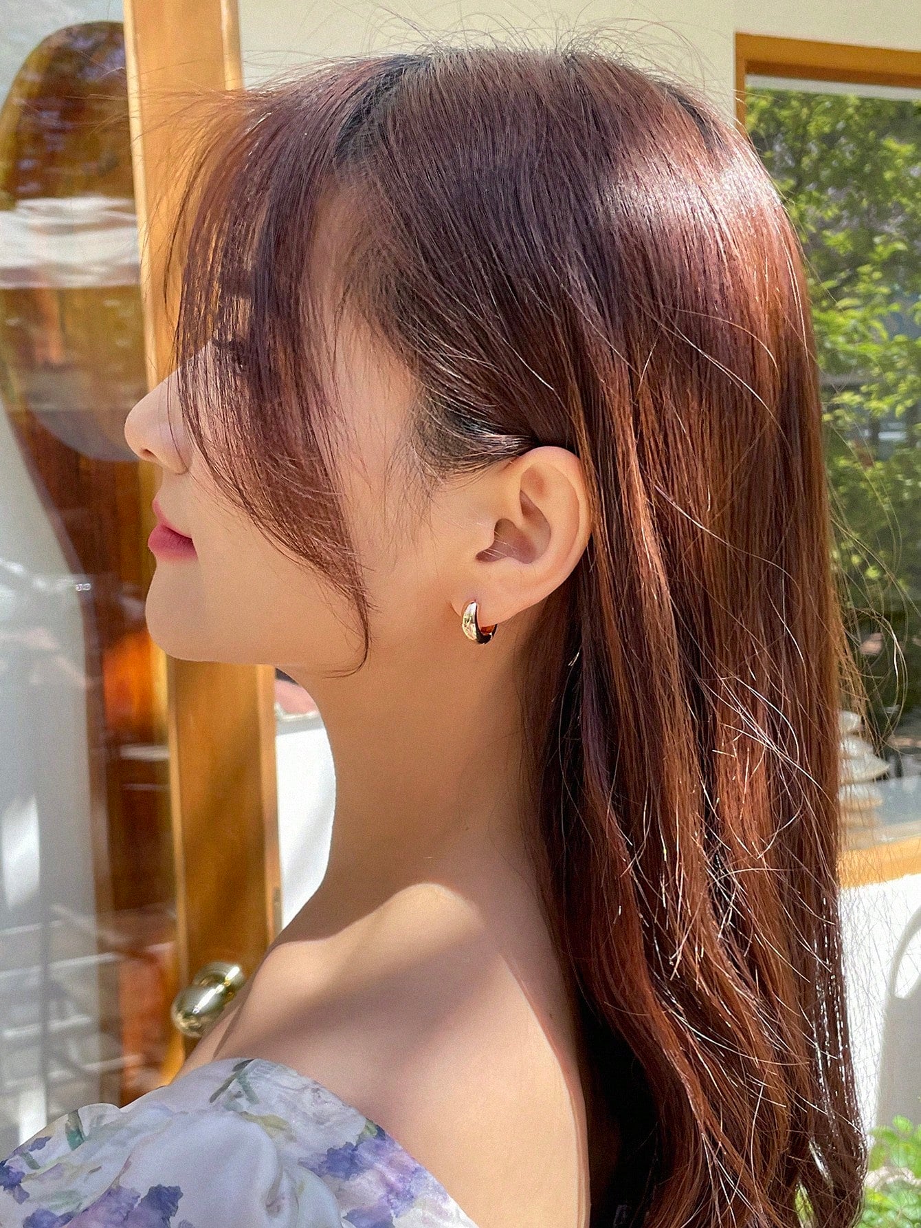1pair Fashionable Minimalist Hoop Earrings For Women For Daily Decoration