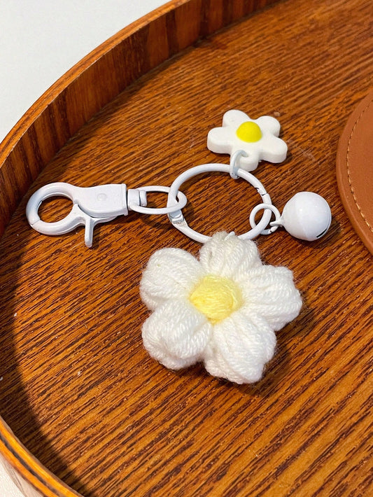 1pc Women Flower & Bell Decor Cute Keychain