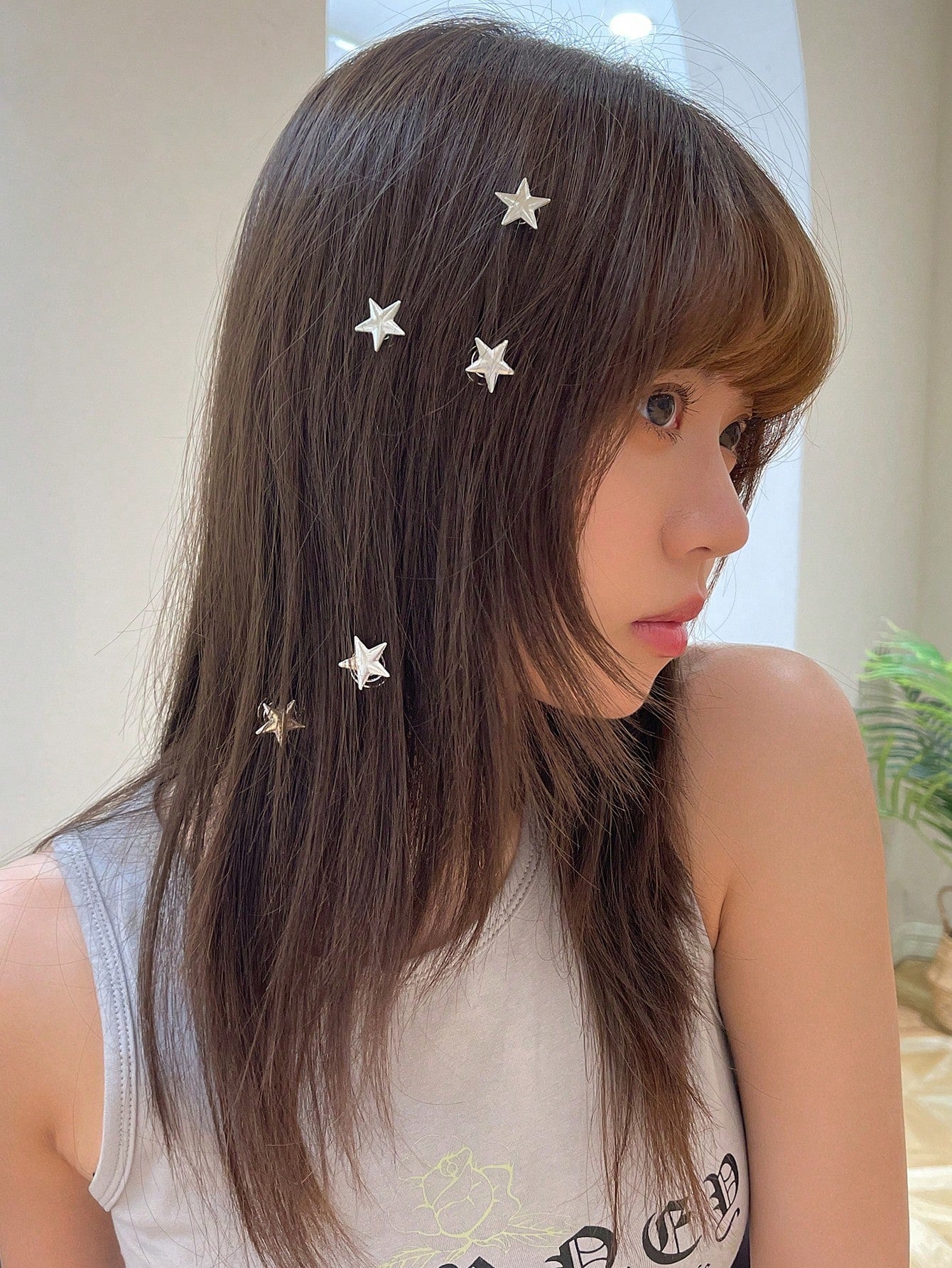 Star Decor Hair Clip Cute