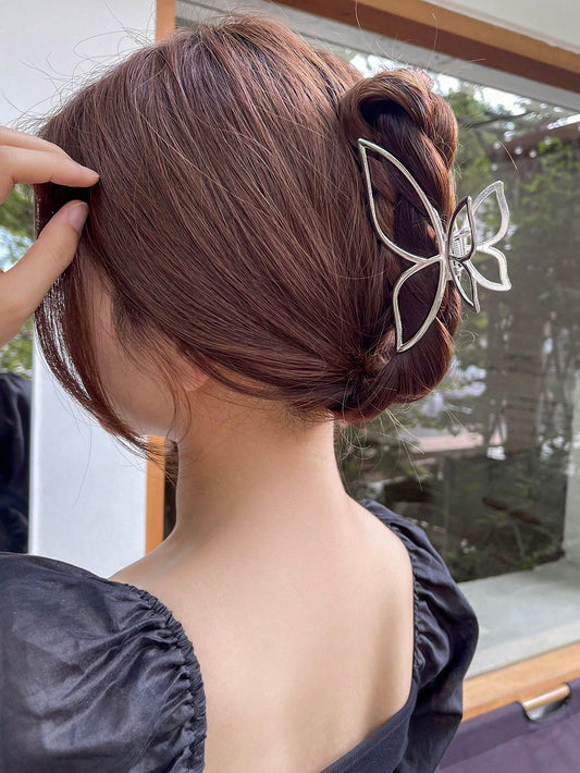 Ladies' Hollow Out Bowknot Decor Elegant Hair Clip Suitable For Daily Use Street