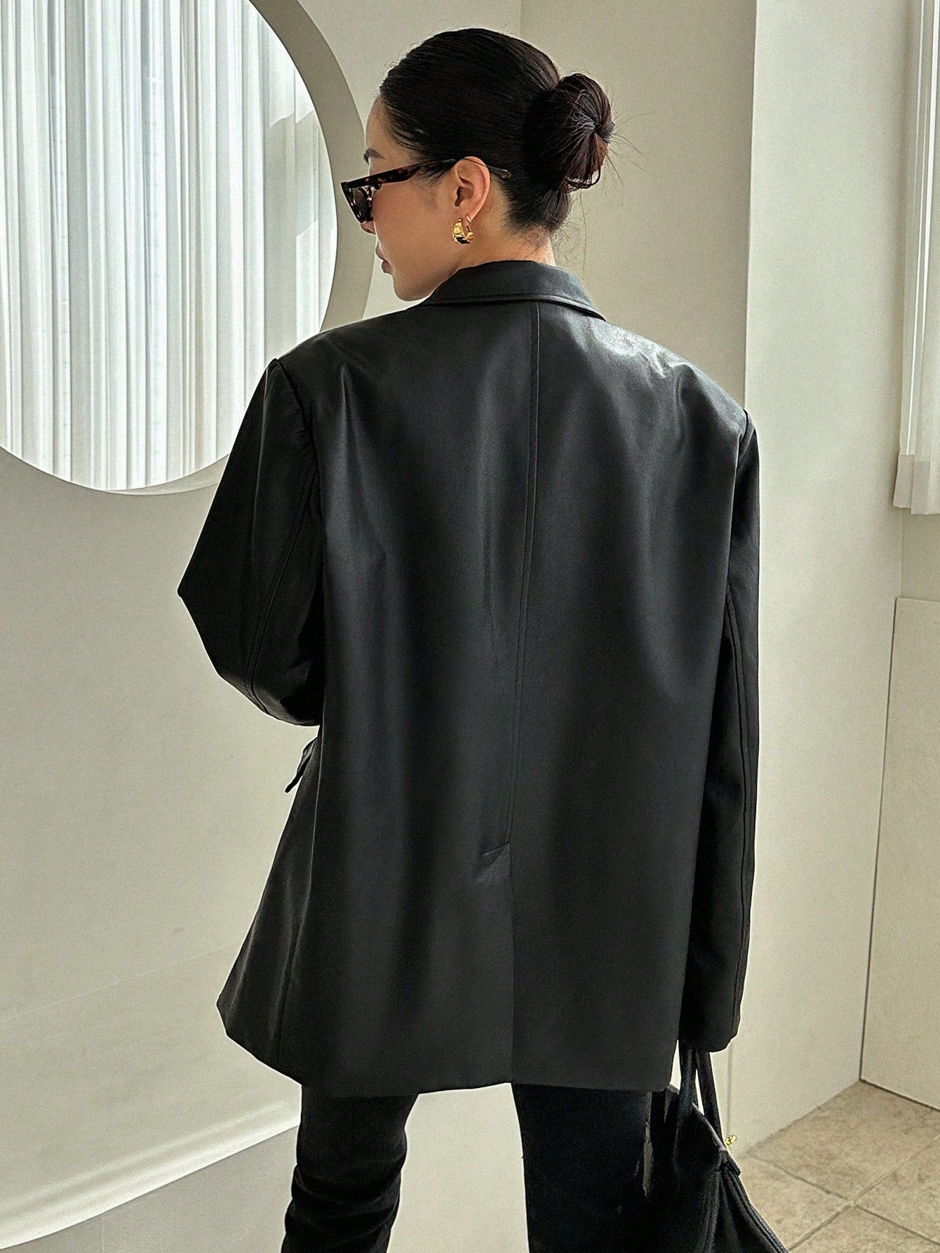 Lapel Neck PU Leather Jacket – DAZY