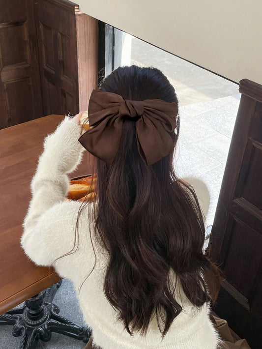 Solid Color Bowknot Design Women's Hair Clip Cute