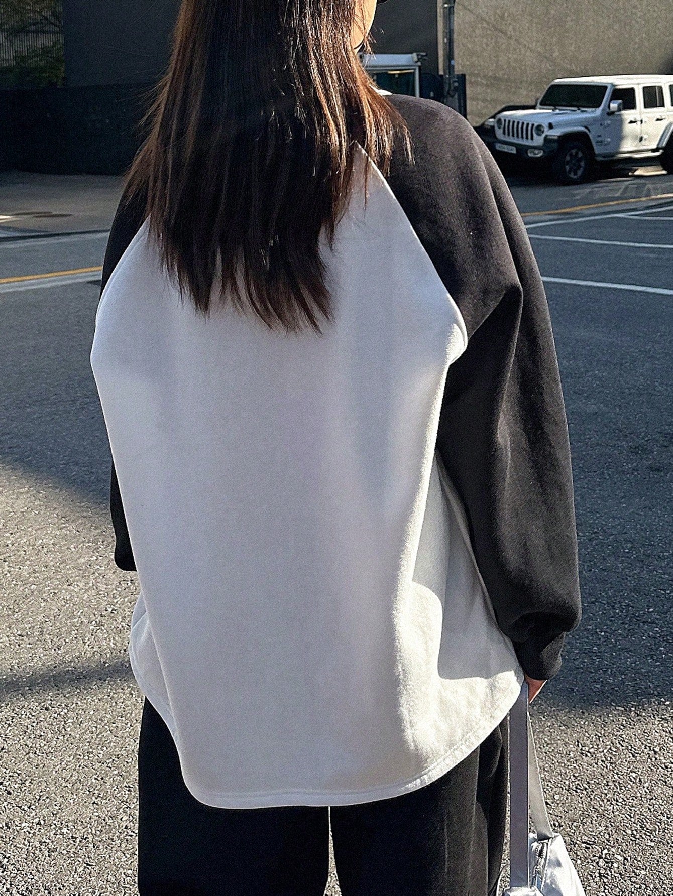 Ladies' Long Sleeve Polo Collar Sweatshirt With Letter Print