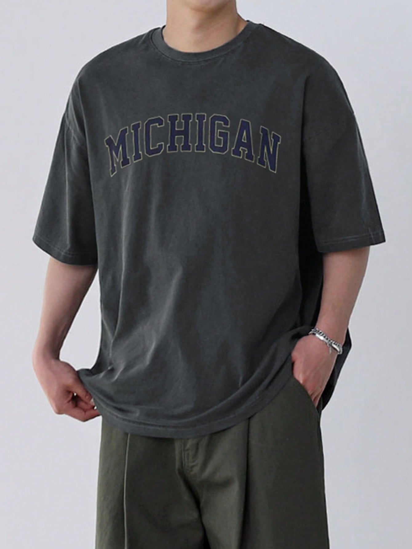 Men'S Summer T-Shirt With Letter Print